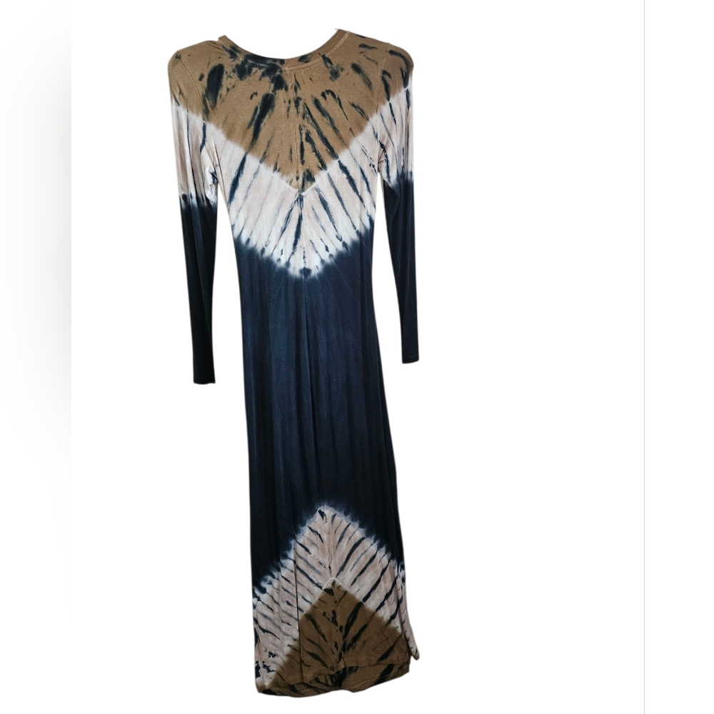 YOUNG FABULOUS & BROKE Bennet Long Sleeve Tie Dye Maxi Dress | SZ S - Picture 3 of 9